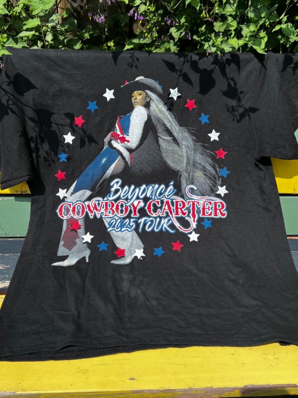 NEW Beyonce Cowboy Carter 2025 World Tour black t-shirt, Men’s Large.